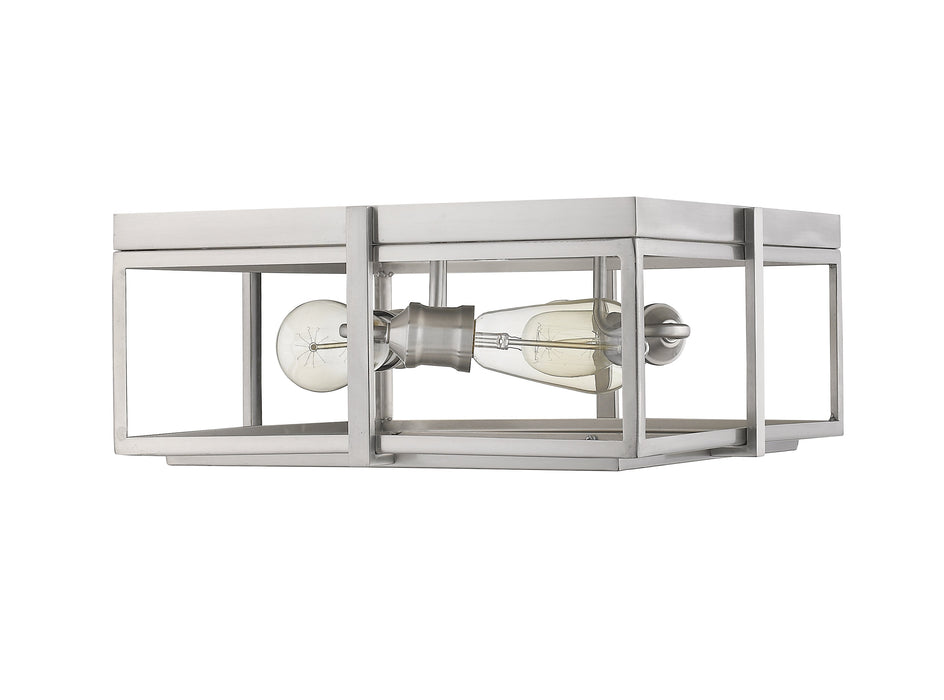 Flush Mount Z-Lite 724F15-BN Brushed Nickel Halcyon 3 Light Flush Mount Z-Lite