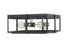 Flush Mount Z-Lite 724F15-MB+CH Matte Black + Chrome Halcyon 3 Light Flush Mount Z-Lite