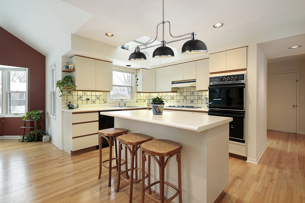 Billiard Z-Lite 725-3BN-D12MB+BN Brushed Nickel Melange 3 Light Billiard Z-Lite