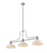 Billiard Z-Lite 725-3BN-DMO14 Brushed Nickel Melange 3 Light Billiard Z-Lite