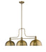 Billiard Z-Lite 725-3HBR-D12HBR Heritage Brass Melange 3 Light Billiard Z-Lite