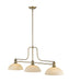 Billiard Z-Lite 725-3HBR-DGM14 Heritage Brass Melange 3 Light Billiard Z-Lite