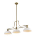 Billiard Z-Lite 725-3HBR-DMO14 Heritage Brass Melange 3 Light Billiard Z-Lite