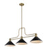 Billiard Z-Lite 725-3HBR-MMB Heritage Brass Melange 3 Light Billiard Z-Lite