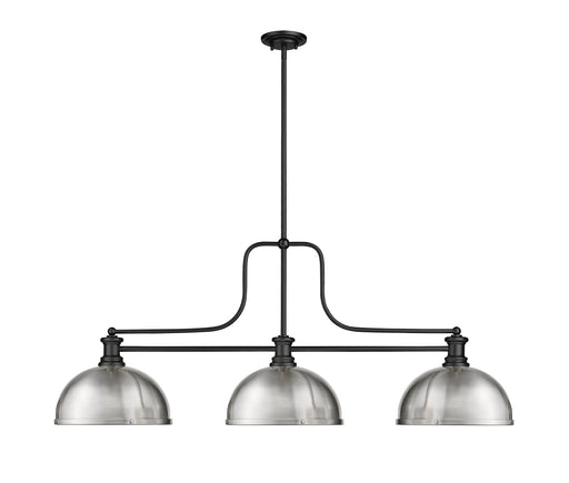 Billiard Z-Lite 725-3MB-D12BN Matte Black Melange 3 Light Billiard Z-Lite