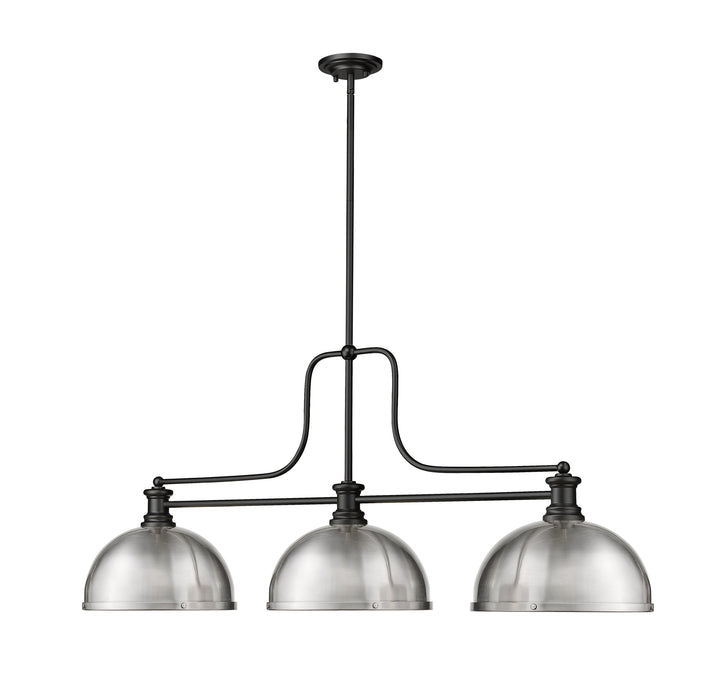 Billiard Z-Lite 725-3MB-D12BN Matte Black Melange 3 Light Billiard Z-Lite
