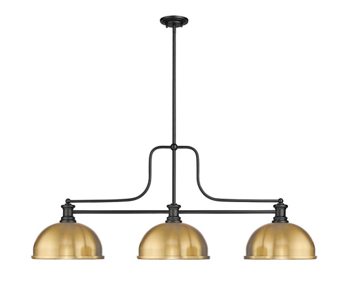 Billiard Z-Lite 725-3MB-D12HBR Matte Black Melange 3 Light Billiard Z-Lite