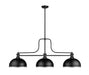 Billiard Z-Lite 725-3MB-D12MB+BN Matte Black Melange 3 Light Billiard Z-Lite