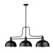 Billiard Z-Lite 725-3MB-D12MB+BN Matte Black Melange 3 Light Billiard Z-Lite