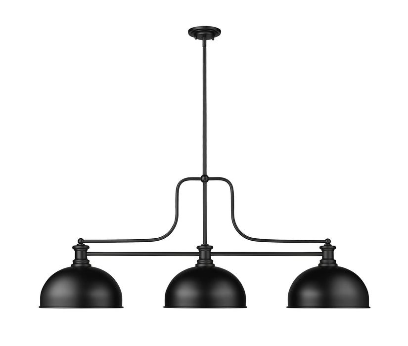 Billiard Z-Lite 725-3MB-D13MB Matte Black Melange 3 Light Billiard Z-Lite