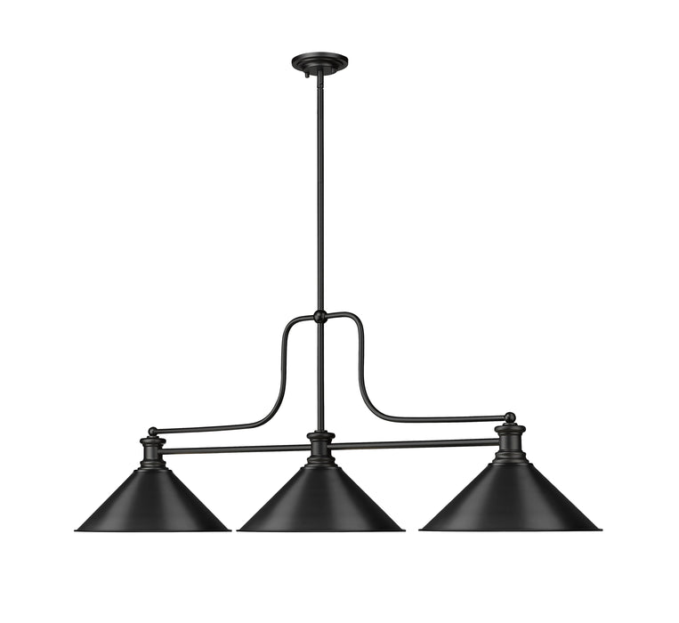 Billiard Z-Lite 725-3MB-MB15 Matte Black Melange 3 Light Billiard Z-Lite
