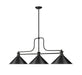 Billiard Z-Lite 725-3MB-MB15 Matte Black Melange 3 Light Billiard Z-Lite
