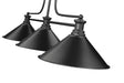 Billiard Z-Lite 725-3MB-MB15 Matte Black Melange 3 Light Billiard Z-Lite