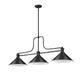 Billiard Z-Lite 725-3MB-MB15 Matte Black Melange 3 Light Billiard Z-Lite