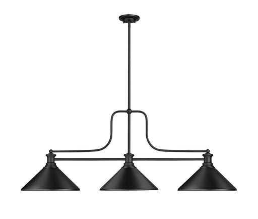 Billiard Z-Lite 725-3MB-MMB Matte Black Melange 3 Light Billiard Z-Lite