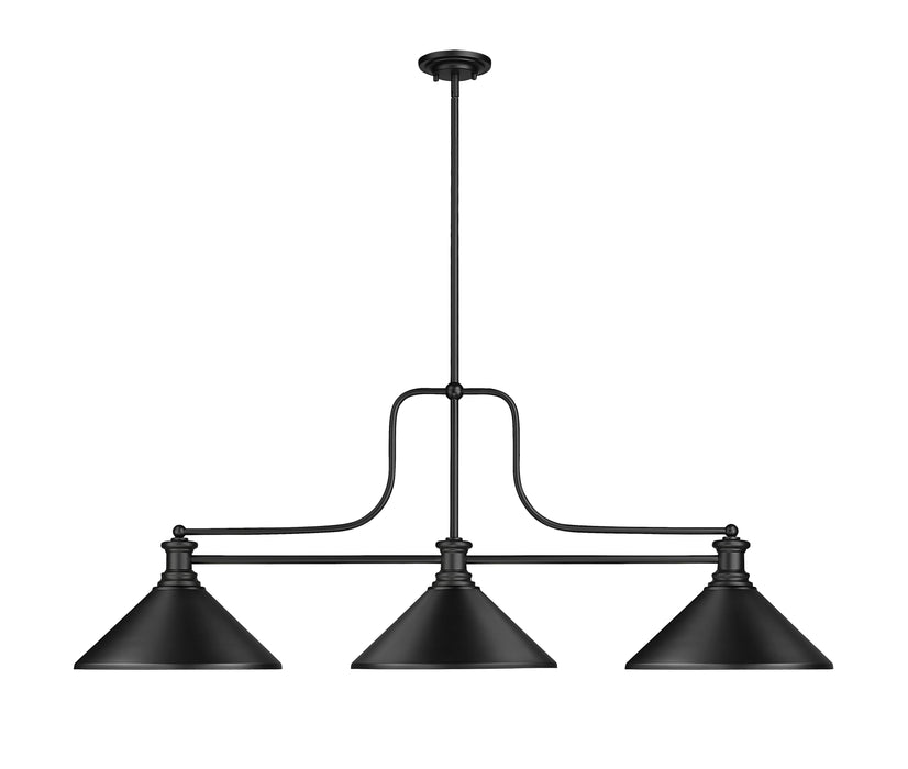 Billiard Z-Lite 725-3MB-MMB Matte Black Melange 3 Light Billiard Z-Lite