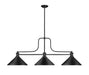 Billiard Z-Lite 725-3MB-MMB Matte Black Melange 3 Light Billiard Z-Lite