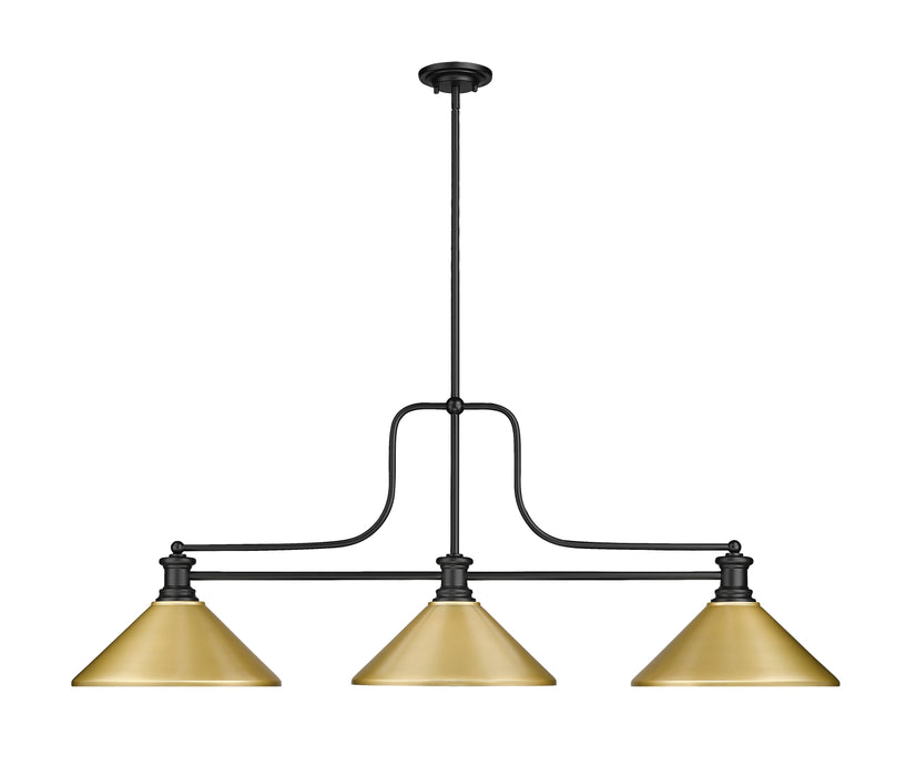 Billiard Z-Lite 725-3MB-MSG Matte Black Melange 3 Light Billiard Z-Lite