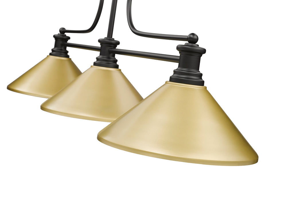 Billiard Z-Lite 725-3MB-MSG Matte Black Melange 3 Light Billiard Z-Lite
