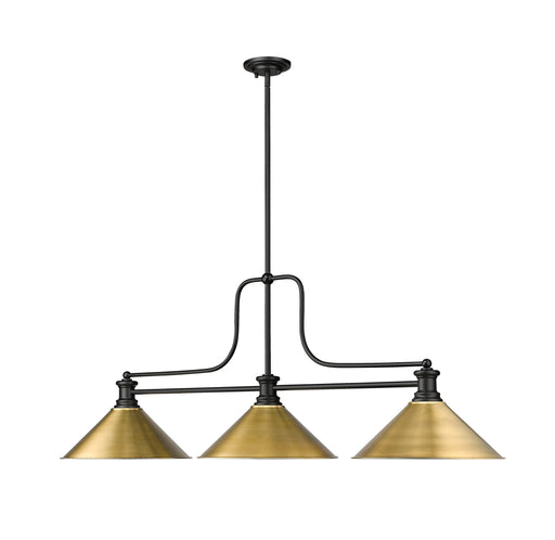 Billiard Z-Lite 725-3MB-RB15 Matte Black Melange 3 Light Billiard Z-Lite