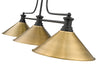Billiard Z-Lite 725-3MB-RB15 Matte Black Melange 3 Light Billiard Z-Lite