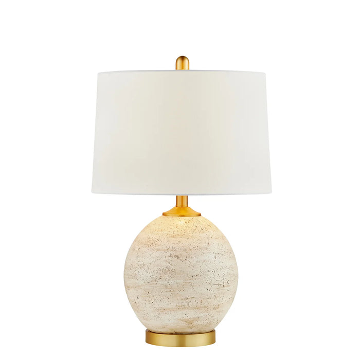 Forty West Designs 725122 Estell Natural Stone Look Table Lamp in Gold