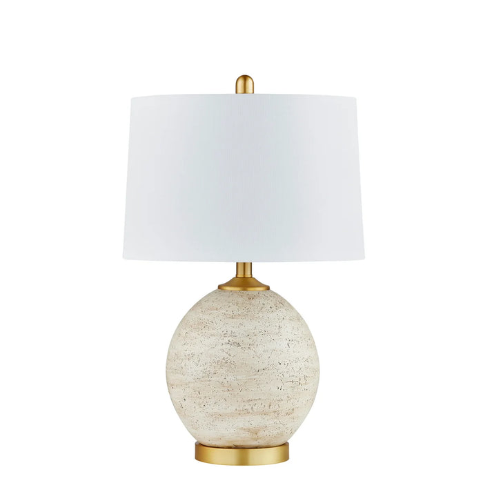 Forty West Designs 725122 Estell Natural Stone Look Table Lamp in Gold