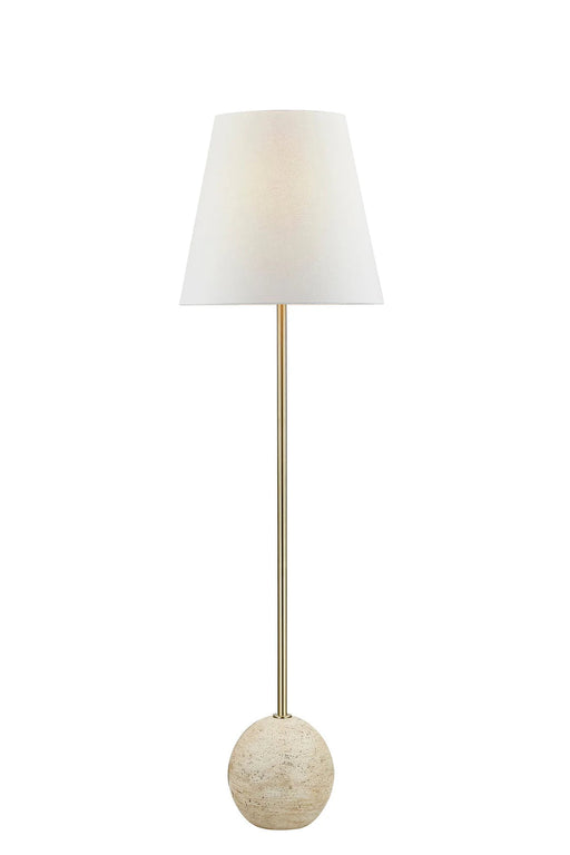 Floor Lamp Forty West Designs 725125 Nola Floor Lamp Gold & Travertine Forty West Designs