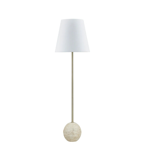 Floor Lamp Forty West Designs 725125 Nola Floor Lamp Gold & Travertine Forty West Designs