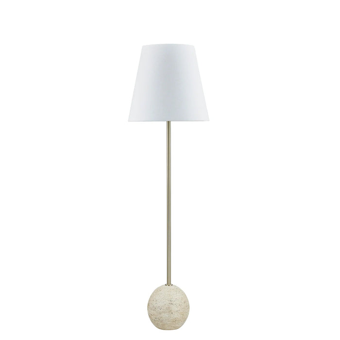 Floor Lamp Forty West Designs 725125 Nola Floor Lamp Gold & Travertine Forty West Designs