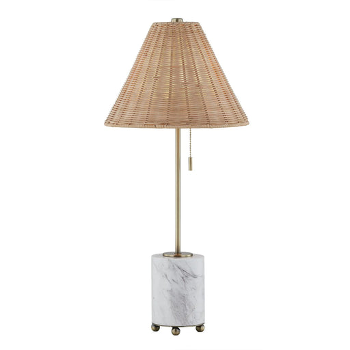 Buffet Lamp Forty West Designs 725169 Judith Marble & Rattan Buffet Lamp Forty West Designs