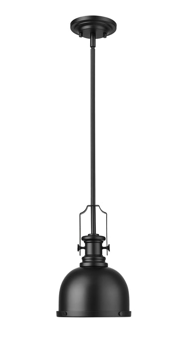 Pendant Z-Lite 725MP-MB Matte Black Melange 1 Light Pendant Z-Lite