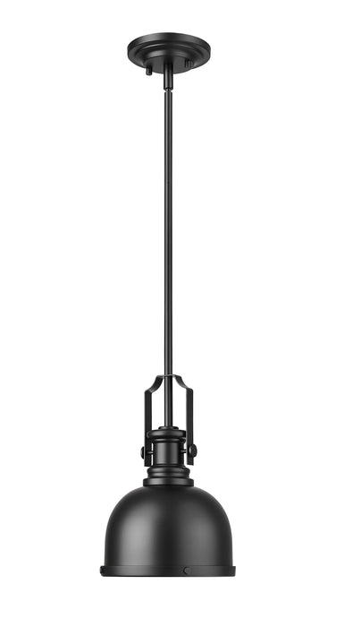 Pendant Z-Lite 725MP-MB Matte Black Melange 1 Light Pendant Z-Lite