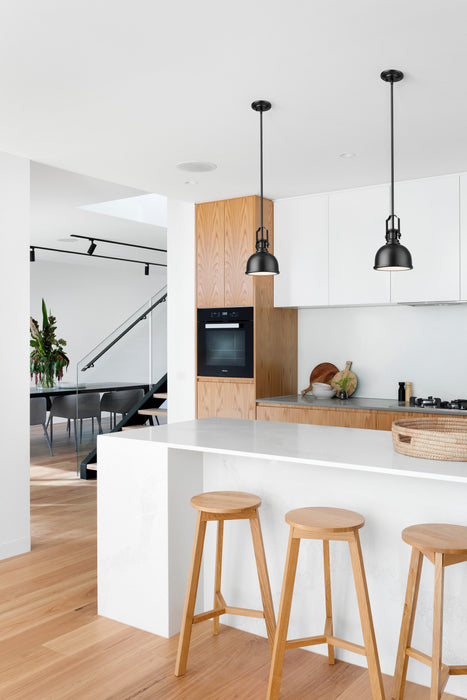 Pendant Z-Lite 725MP-MB Matte Black Melange 1 Light Pendant Z-Lite