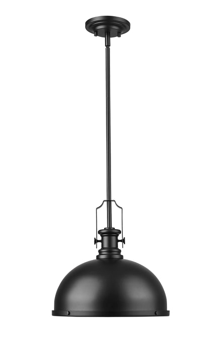 Pendant Z-Lite 725P12-MB Matte Black Melange 1 Light Pendant Z-Lite