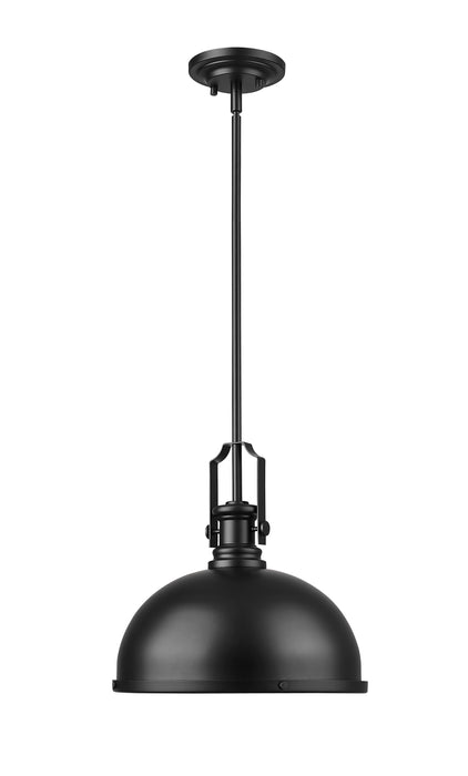Pendant Z-Lite 725P12-MB Matte Black Melange 1 Light Pendant Z-Lite