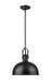 Pendant Z-Lite 725P12-MB Matte Black Melange 1 Light Pendant Z-Lite