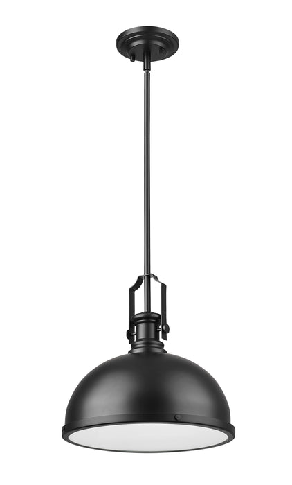 Pendant Z-Lite 725P12-MB Matte Black Melange 1 Light Pendant Z-Lite