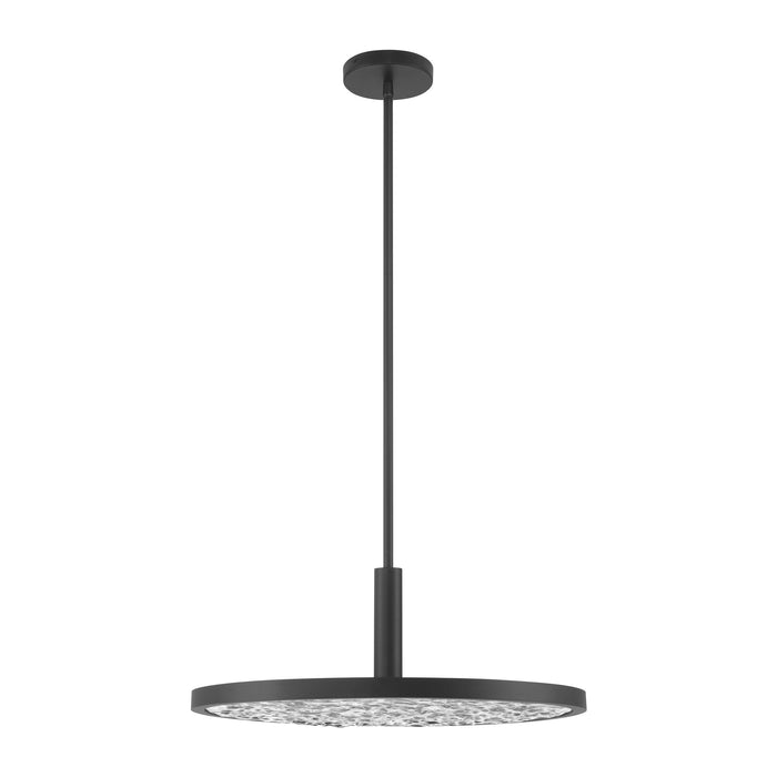 Convertible Pendant Thesis 207419A Courtney 24 inch Textured Black 5CCT LED Convertible Pendant with Clear Water Glass THESIS