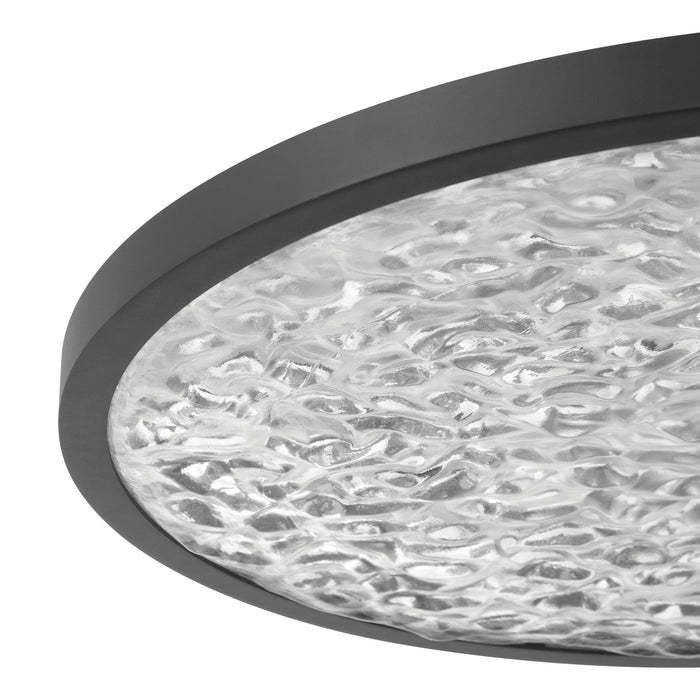 Convertible Pendant Thesis 207419A Courtney 24 inch Textured Black 5CCT LED Convertible Pendant with Clear Water Glass THESIS