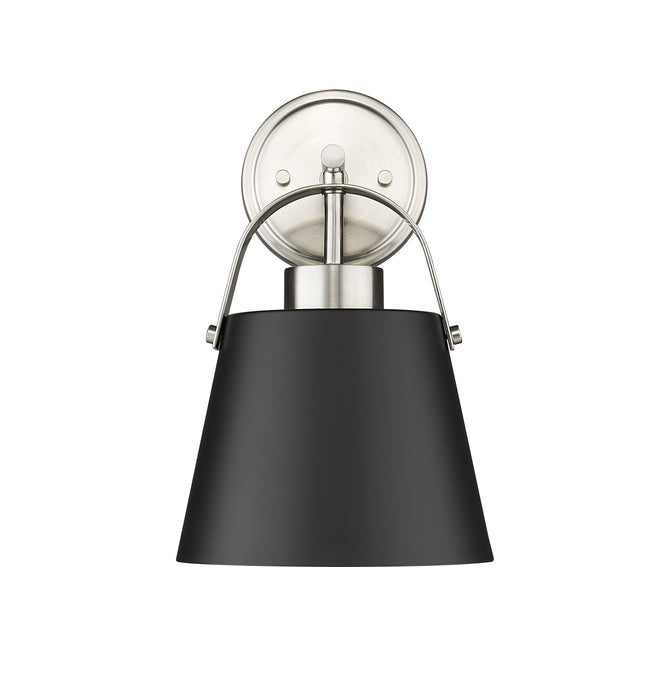 Wall Sconce Z-Lite 726-1S-MB+BN Matte Black + Brushed Nickel Z-Studio 1 Light Wall Sconce Z-Lite