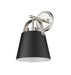 Wall Sconce Z-Lite 726-1S-MB+BN Matte Black + Brushed Nickel Z-Studio 1 Light Wall Sconce Z-Lite