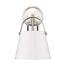 Wall Sconce Z-Lite 726-1S-MW+BN Matte White + Brushed Nickel Z-Studio 1 Light Wall Sconce Z-Lite