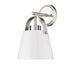 Wall Sconce Z-Lite 726-1S-MW+BN Matte White + Brushed Nickel Z-Studio 1 Light Wall Sconce Z-Lite