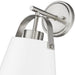 Wall Sconce Z-Lite 726-1S-MW+BN Matte White + Brushed Nickel Z-Studio 1 Light Wall Sconce Z-Lite