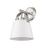 Wall Sconce Z-Lite 726-1S-MW+BN Matte White + Brushed Nickel Z-Studio 1 Light Wall Sconce Z-Lite