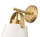 Wall Sconce Z-Lite 726-1S-MW+HBR Matte White + Heritage Brass Z-Studio 1 Light Wall Sconce Z-Lite