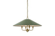 Chandelier Forty West 72666 Ransom 4-Light Chandelier with 25" Green Shade Forty West Designs