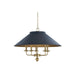 Pendant Forty West 72688 Dutch 27.5" Pendant with Navy Blue Metal Shade & Gold Accents Forty West Designs