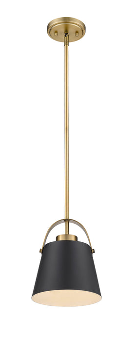 Pendant Z-Lite 726MP-MB+HBR Matte Black + Heritage Brass Z-Studio 1 Light Pendant Z-Lite